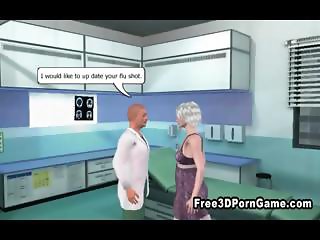 3D cartoon doctor fucking his sexy patient multiple times