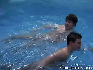 Pretty boys having intercourse in pool part3
