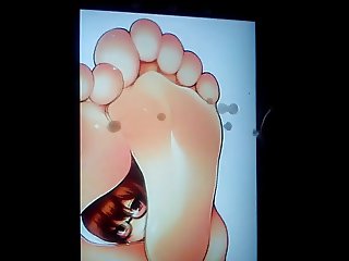 Anime Cum Tribute - Cute Teen Feet Cumshot