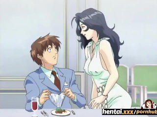 Busty MILF Seduces a younger guy and swallows his load - Hentai.xxx