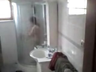 Chinese mature wife in shower