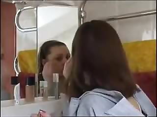 The girl seduced the guy with her ass in pantyhose
