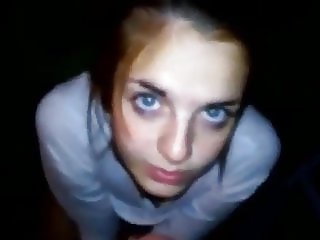 Cute GF doing a blowjob