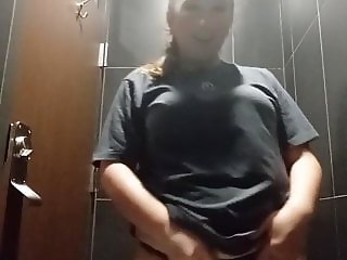 CAUGHT fingering in the toilet at work