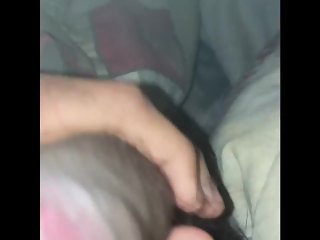 'Horny 19yr old virgin jerks off and fingers ass till he cums on Stomach'