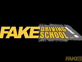 Fake Driving School Chloe Lamour gets her big boobs out