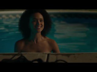 Nathalie Emmanuel, Britt Lower - Holly Slept Over(2020) hot nude sex scene